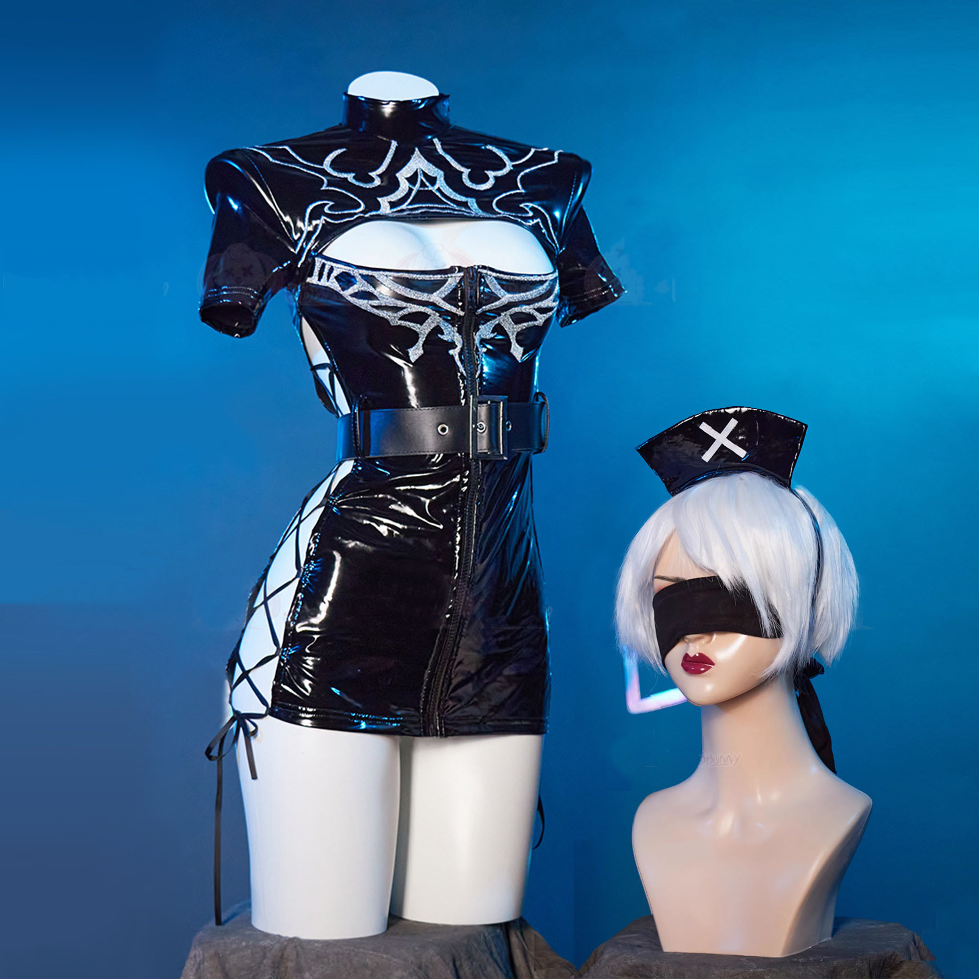 Anime Cosplay Nurse - NieR: Automaten 2B Cosplay Kostuum Vrouwen