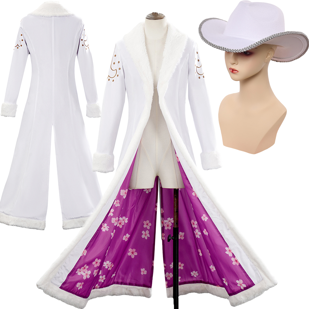 Anime Cosplay Nico Robin - Nico Robin Cosplay Wit Kostuum Jas
