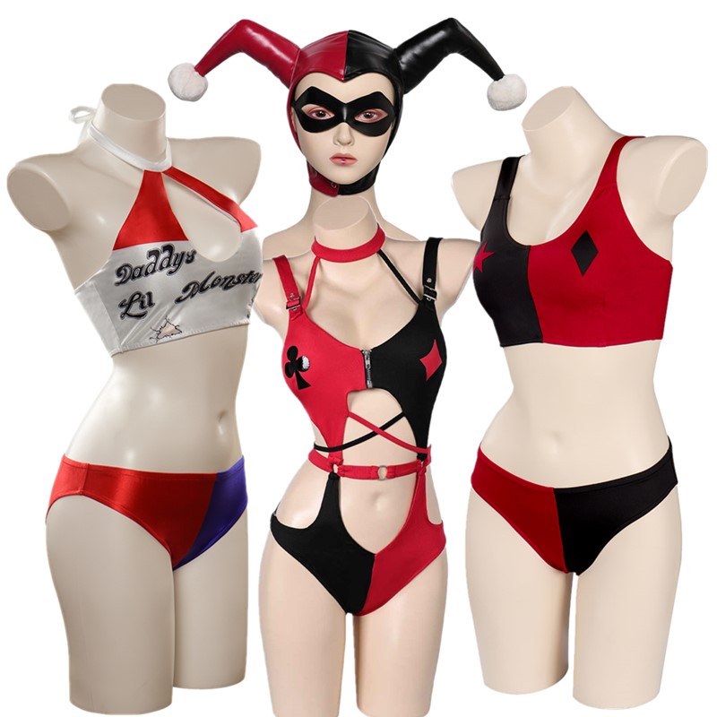 Anime Harley Quinn Cosplay - Quinzel Cosplay Sexy Lingerie Vrouwen Kostuum