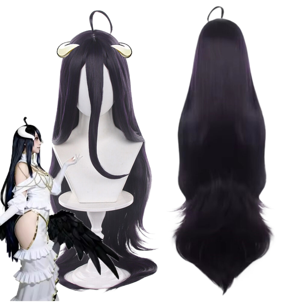 Anime Cosplay Albedo - Albedo 100cm Lange Rechte Cosplaypruik Hittebestendig