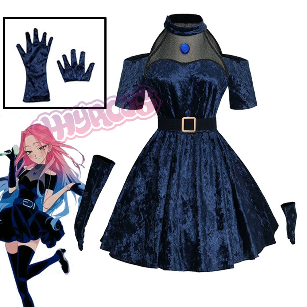 Anime Cosplay Long Hair - Mizi Cosplay Anime Alien Toneelkostuum Donkerblauwe