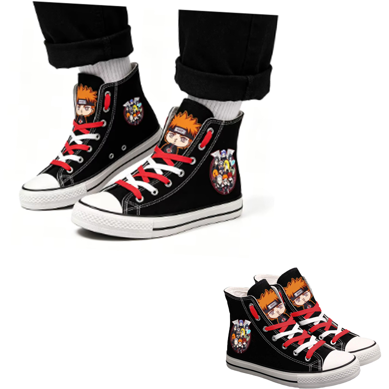 Anime Cosplay Ideas For Couples - Naruto Uzumaki hoge canvas schoenen voor