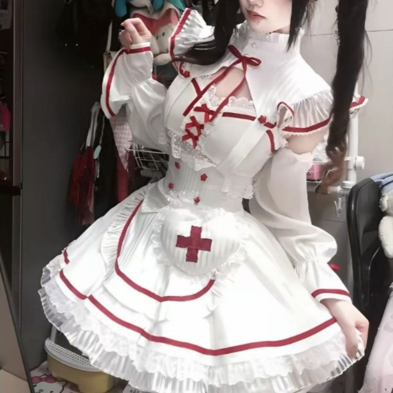 Anime Cosplay Nurse - Japanse Lolita Zoete 2-delige set Dames