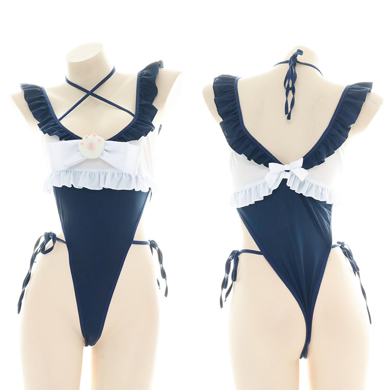 Anime Cosplay One Piece - Leuke gegolfde rand eendelig badpak vrouwen