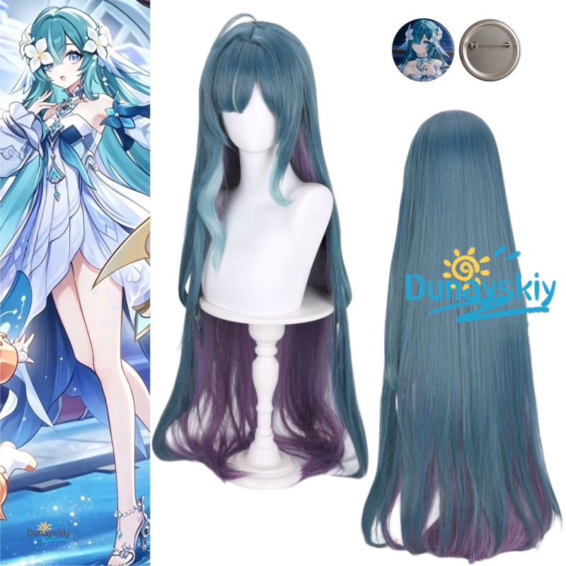 Anime Cosplay Long Hair - Vodyanitsa Cosplaypruik Game Genshin Impact Vrouwen