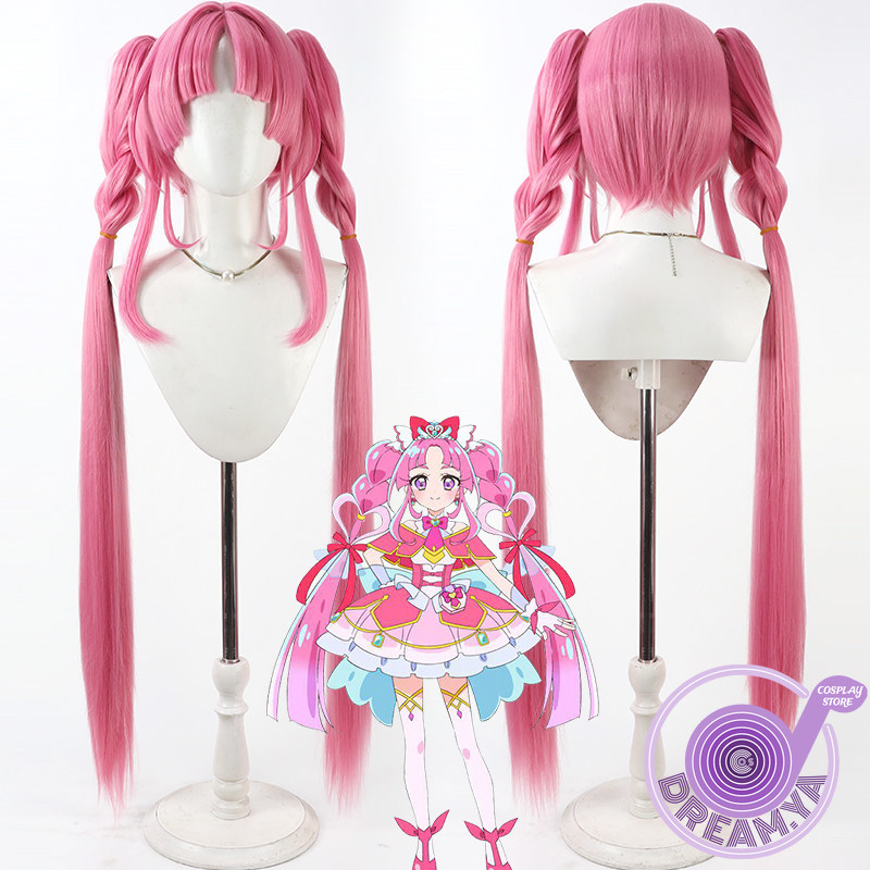 Anime Cosplay Long Hair - Kobayashi Mikuru Cosplay Pruik Roze Lang