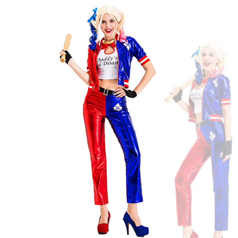 Anime Harley Quinn Cosplay - Harley Quinn Suicide Squad Cosplay-kostuum Rood