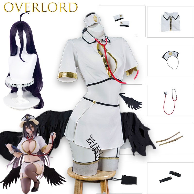 Anime Cosplay Albedo - OVERLORD Albedo Verpleegster Cosplay Kostuum Anime