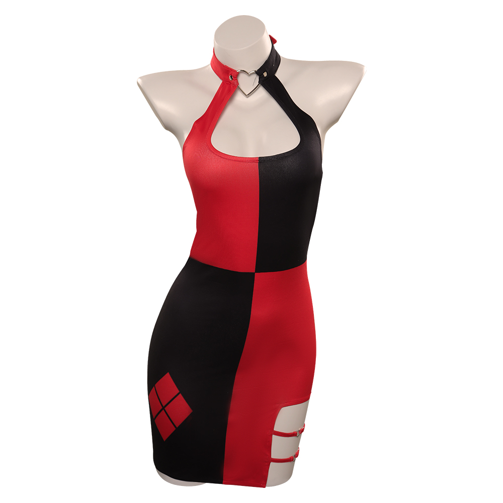 Quinzel Cosplay Kostuum Volwas - Anime Harley Quinn Cosplay recensie en prijs