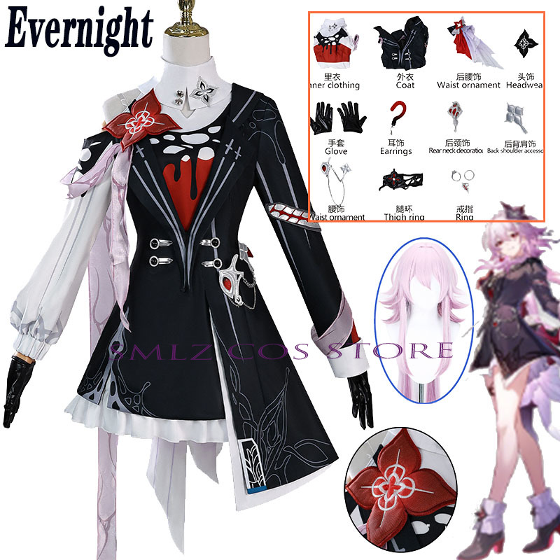 Nieuw Evernight Cosplay Honkai - Anime Cosplay Outfits For Women recensie en prijs