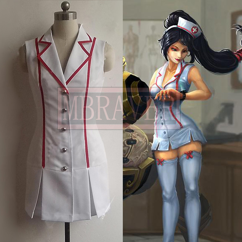 2025 Lol Akali huidverpleegste - Anime Cosplay Nurse recensie en prijs